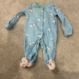 Carters Alpaca footie - NB